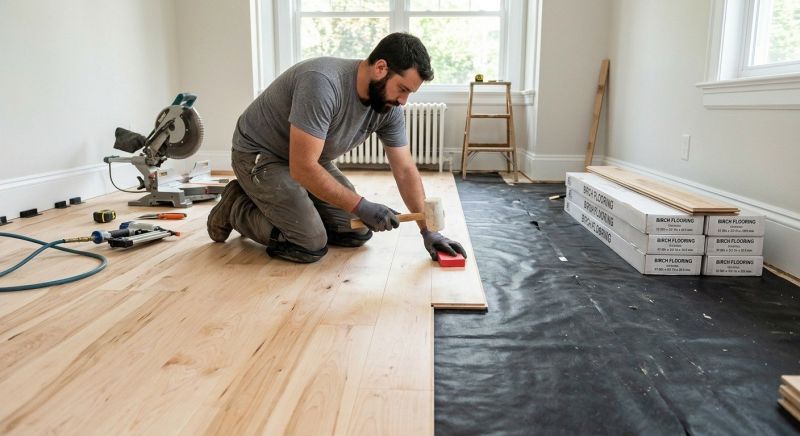 Birch Floor Installation in Greenville, TX