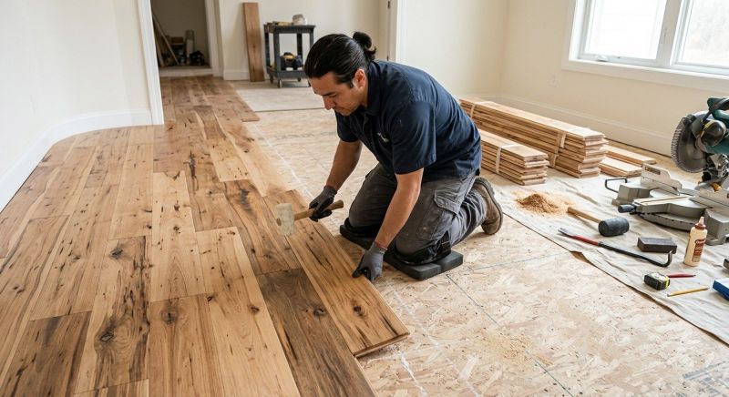 Hickory Floor Installation in Greenville, TX