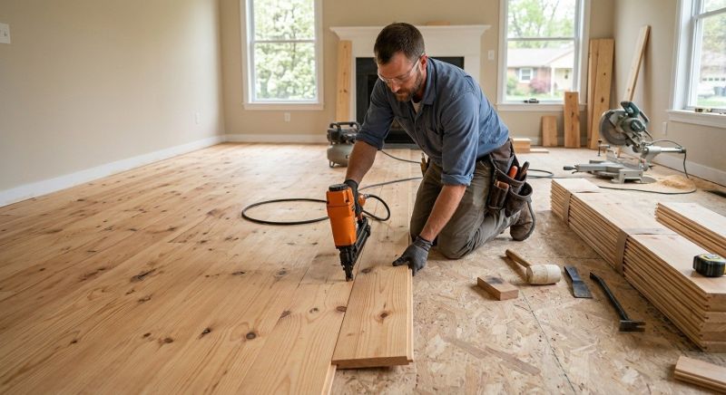 Maple Flooring Installation in Blue Ridge, TX