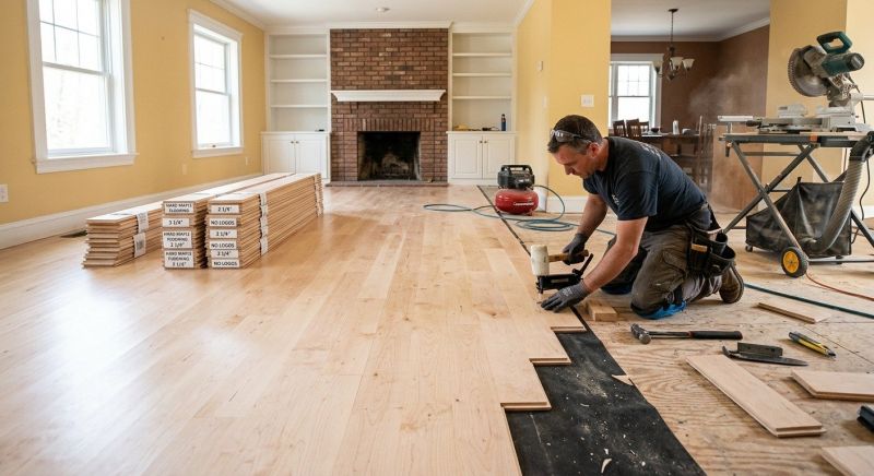 Maple Flooring Installation in Hunt County, TX