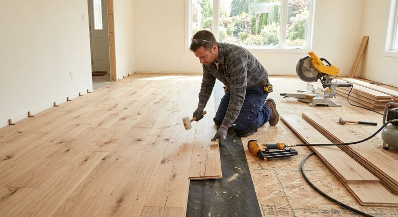 Oak Floor Installation in Blue Ridge, TX