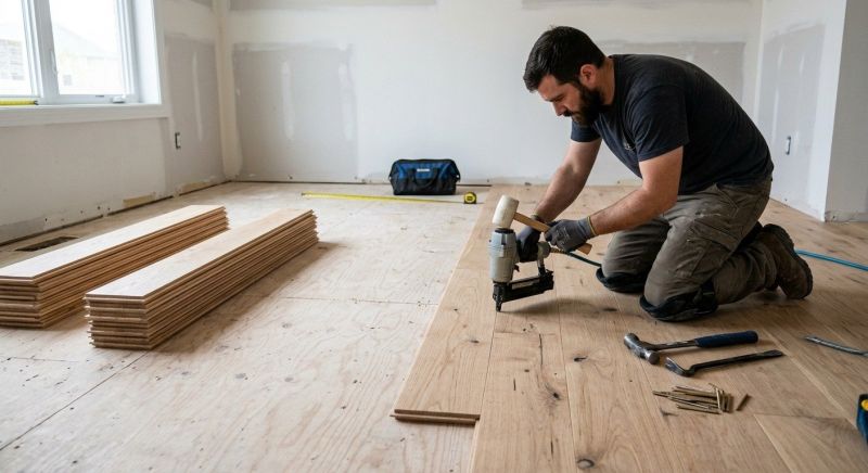 Oak Floor Installation in Blue Ridge, TX