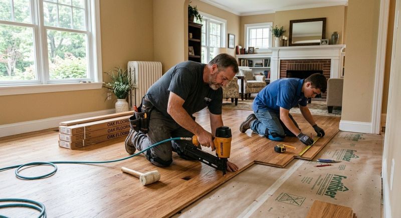 Oak Floor Installation in Blue Ridge, TX