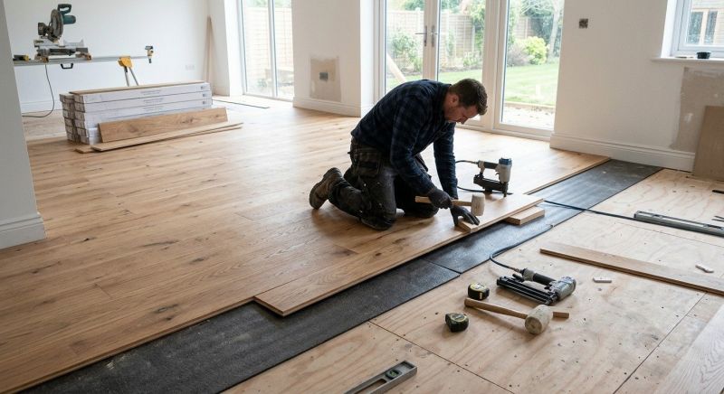 Oak Floor Installation in Rockwall County, TX
