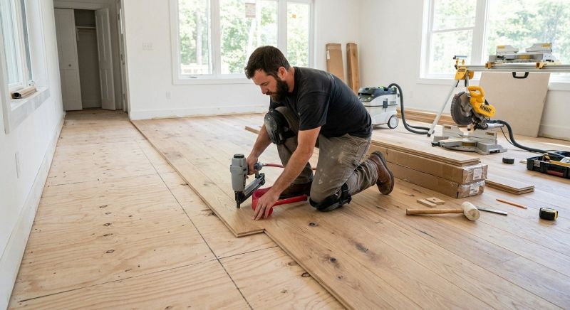 Oak Floor Installation in Rockwall County, TX