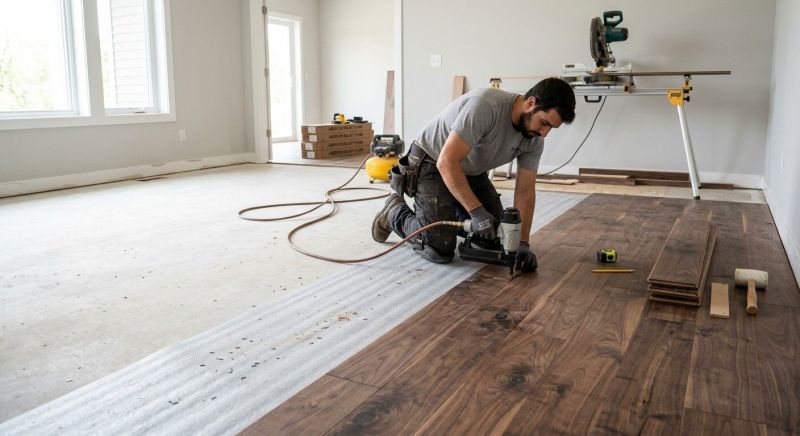 Walnut Flooring Installation in Greenville, TX