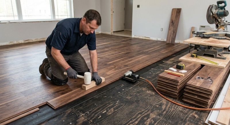 Walnut Flooring Installation in Greenville, TX